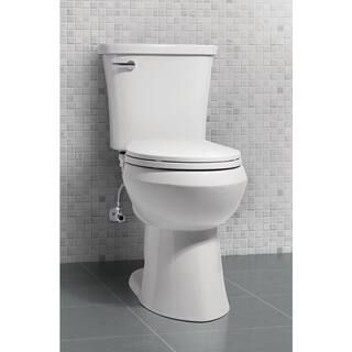ExclusiveGlacier BayPower Flush 2-Piece 1.28 GPF Single Flush Elongated Toilet in White with Slow... | The Home Depot