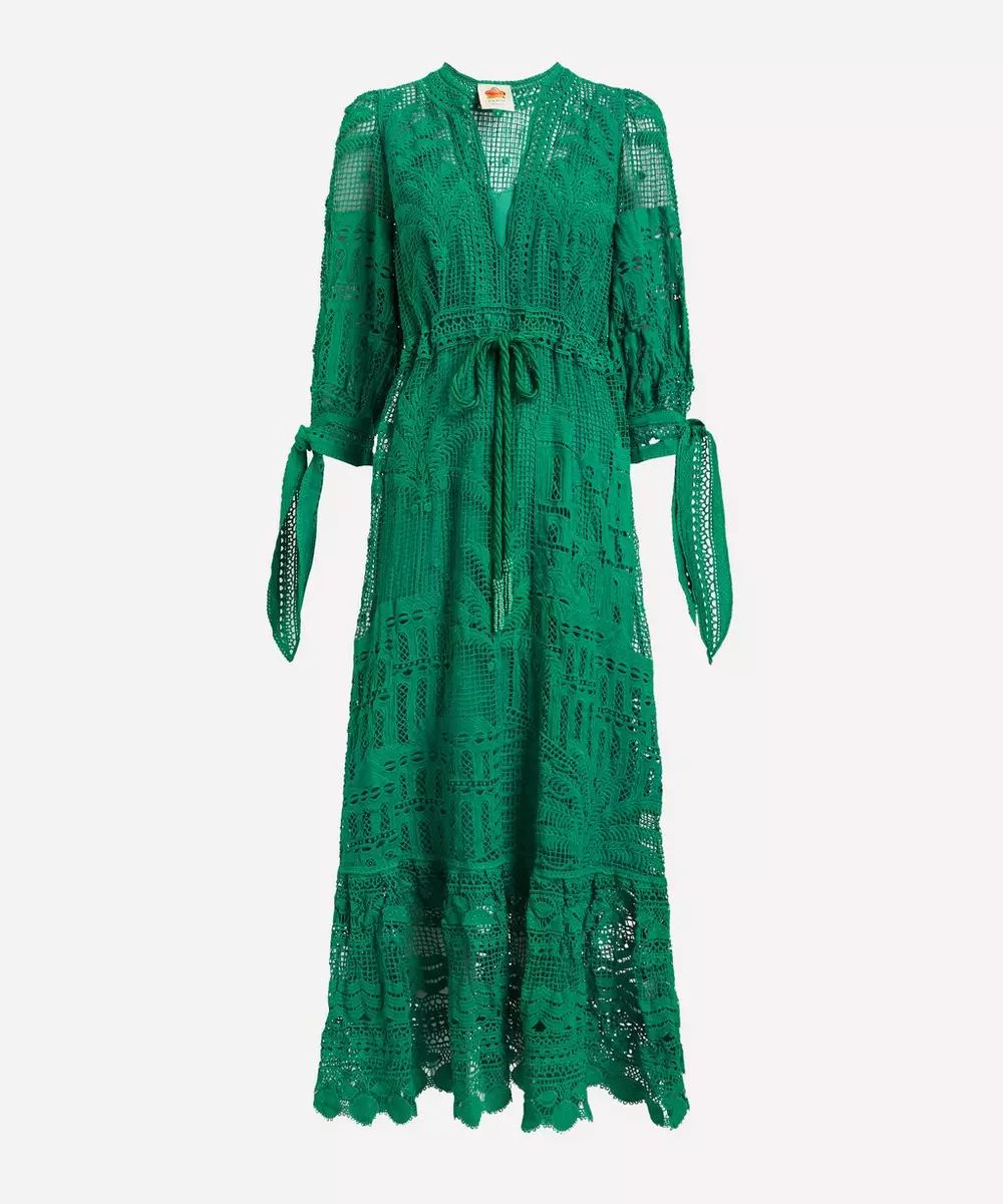 Morada Boa Guipire Midi-Dress | Liberty London (UK)