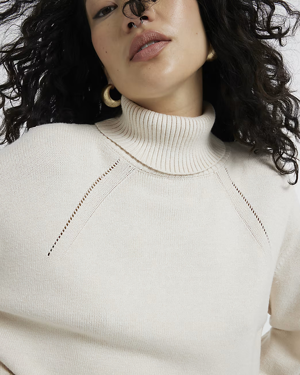 Cream Roll Neck Jumper | River Island (UK & IE)