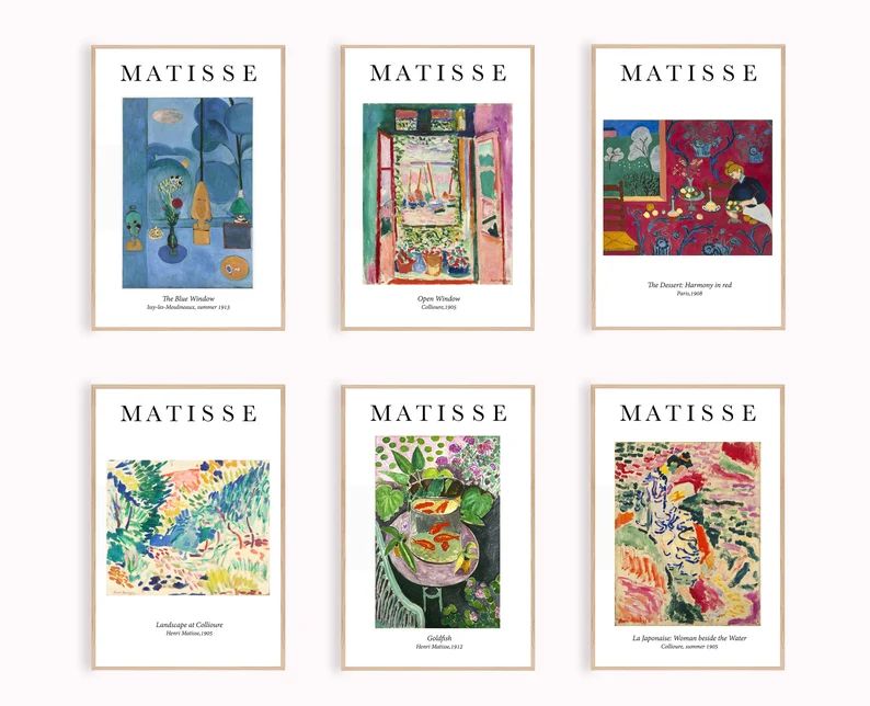 Matisse Poster Printable Art Set of 6 Digital Prints | Etsy | Etsy (US)