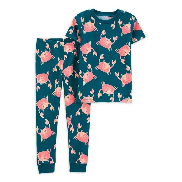 Carter's Child of Mine Toddler Boy Cotton Top and Pants Pajama Set, 2-Piece, Sizes 12M-5T - Walma... | Walmart (US)