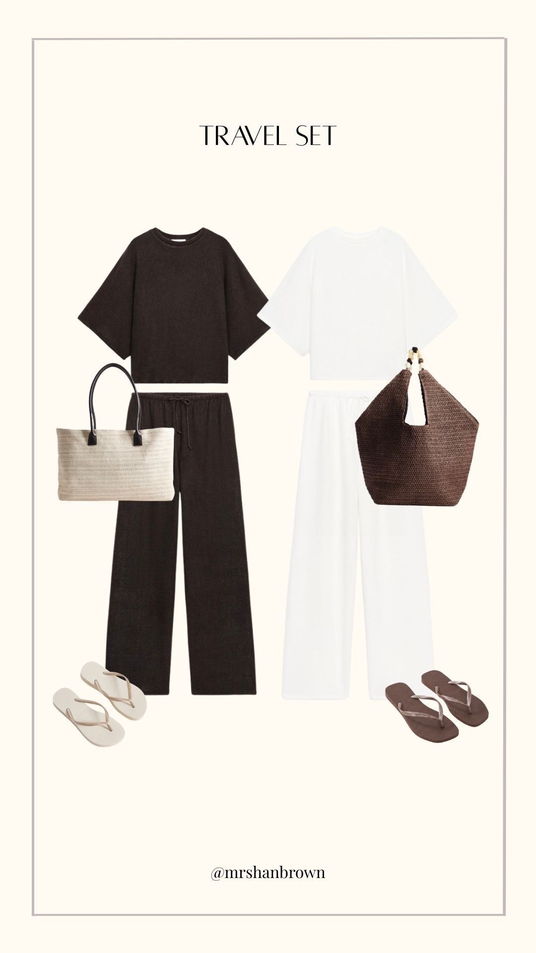 The perfect travel sets!

Airport outfit, comfy outfit, co-ord, matching set, chocolate brown, neutral, knitted trouser, havaianas

#LTKuk #LTKsummer #LTKtravel