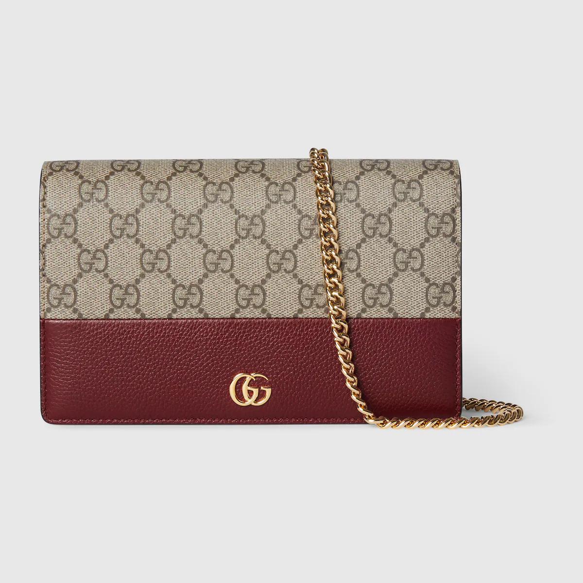 Gucci - Bi-color GG Marmont wallet on chain | Gucci (US)