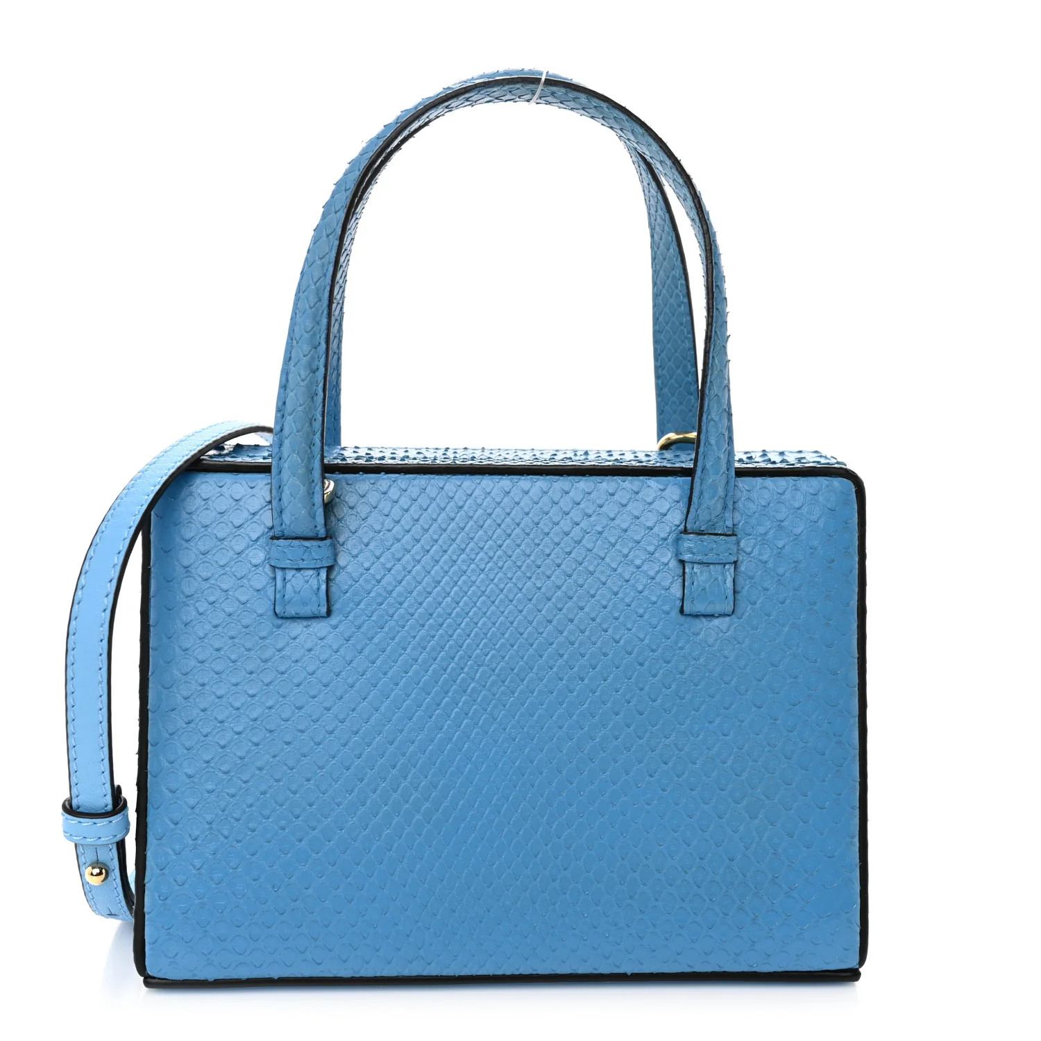 Snakeskin Small Postal Bag Sky Blue | FASHIONPHILE (US)