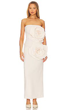 MISCREANTS Rose Long Dress in Ivory from Revolve.com | Revolve Clothing (Global)