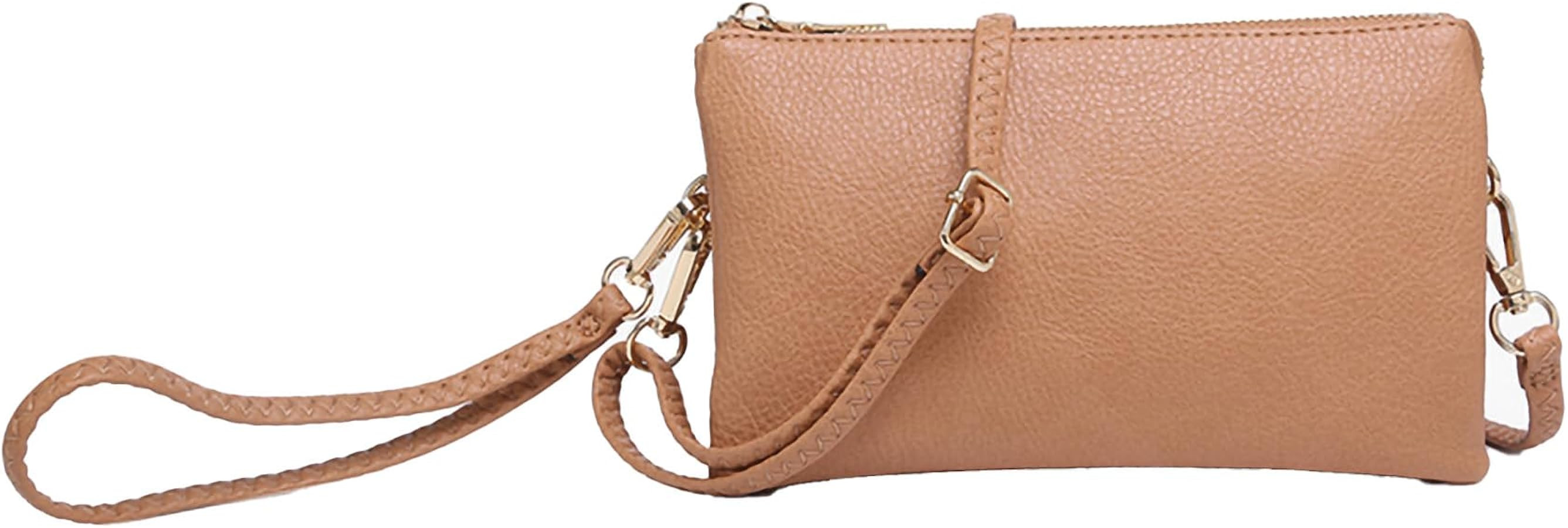 Jen & Co. M013 Riley Wristlet Crossbody Adjustable/Detachable, Vegan Leather Handbag Shoulder Pur... | Amazon (US)