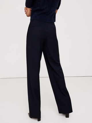 High-Rise Modern Straight Italian Wool Pant | Banana Republic (US)