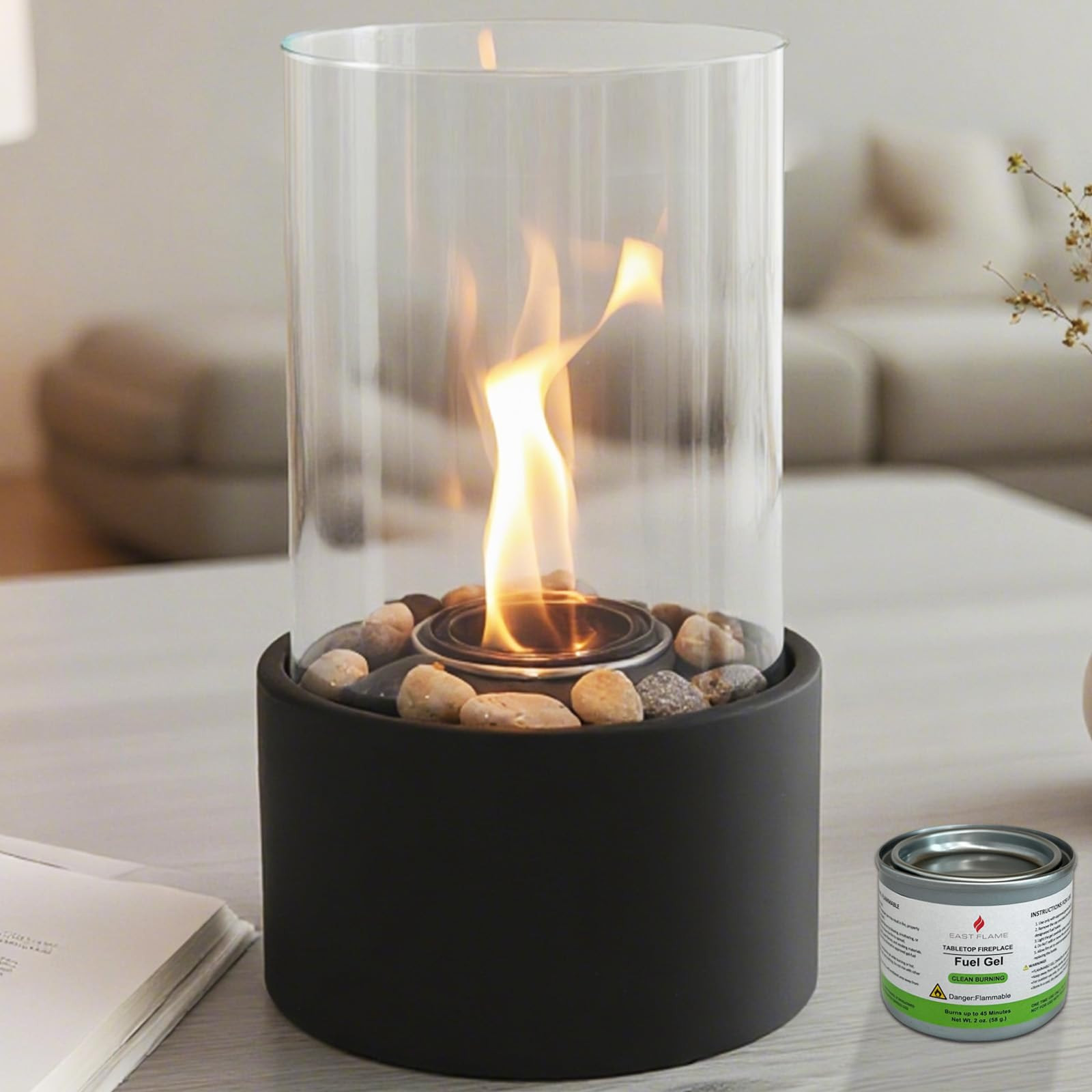 Indoor Outdoor Fire Decor, Gift for Home Decor, Safe Clean Burning Gel | Amazon (US)