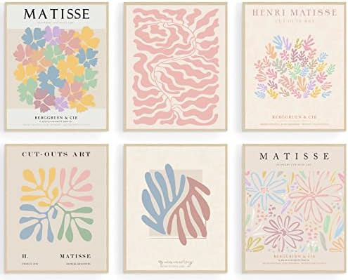 Henri Matisse Posters, Danish Pastel Room Decor Aesthetic, Abstract Matisse Wall Art, Minimalist ... | Amazon (CA)