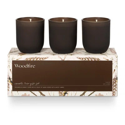 ILLUME Noble Holiday Woodfire Small Radiant Glass Candle | Wayfair North America