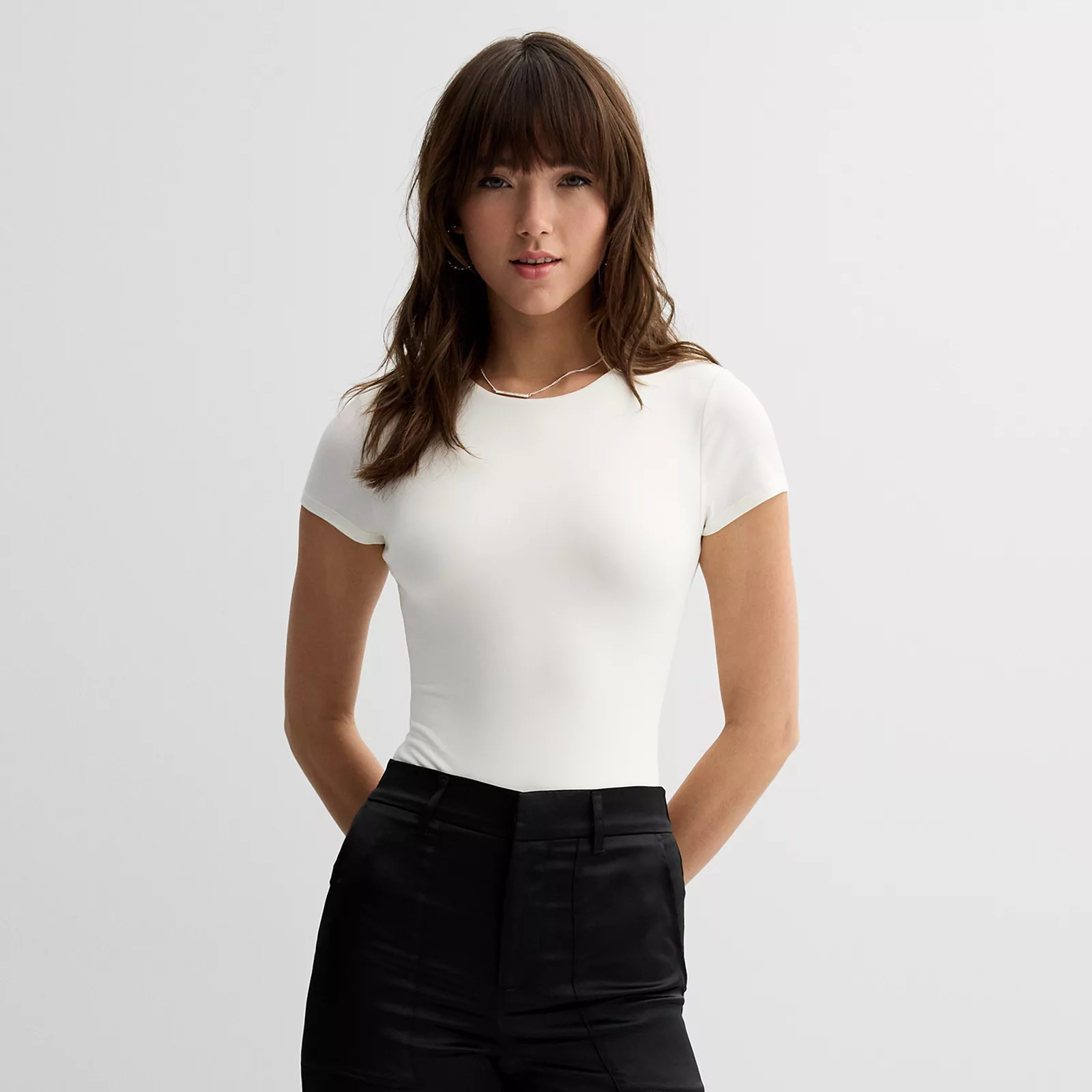 Juniors' SO® Crewneck Short Sleeve Bodysuit | Kohl's