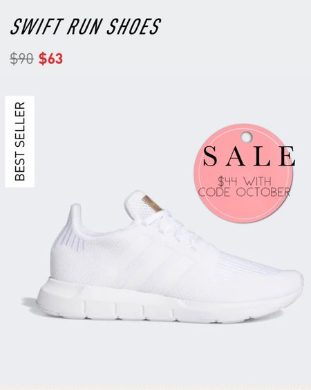 Adidas S A L E 🚨 + free shipping
Use code October for additional discount!! 

#adidas #runningshoes #whitesneakers #womensrunningshoes 

#LTKunder50 #LTKshoecrush #LTKsalealert