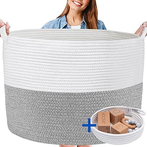 XXXL WASHABLE Blanket Basket Large 2PCs Blanket Storage Living Room - XXX Large Basket for Storin... | Amazon (US)