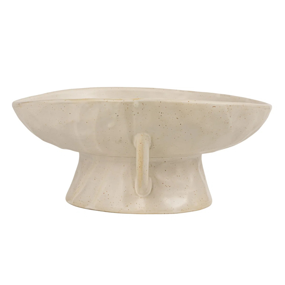 Stoneware Pedestal Bowl with Handles | Wayfair North America