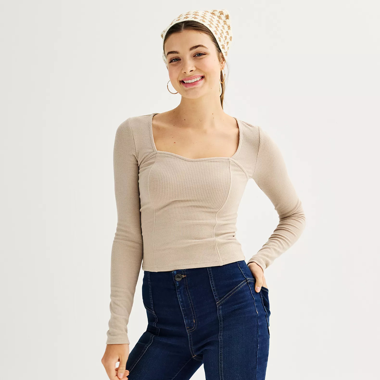 Juniors' SO® Sweetheart Neck Top | Kohl's