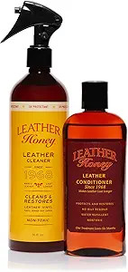 Leather Honey Cleaner and Conditioner Bundle with 16oz Spray Cleaner with UV Protectant and 8oz C... | Amazon (US)