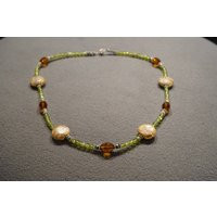 Vintage Retro Style Genuine Agate Silver Tone Glass Beads Round Brown Green Necklace Jewelry -K#30 | Etsy (US)