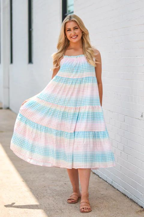 Colorful Moments Midi Dress - Rainbow | The Impeccable Pig
