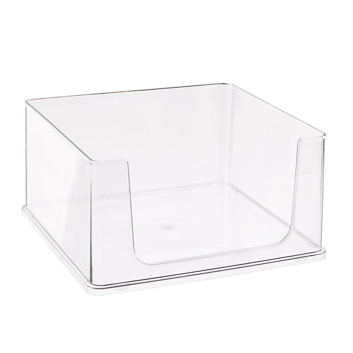 The Container Store Wide Manhattan Open-Front Bin Clear | The Container Store