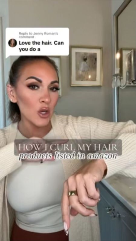 Replying to @Jenny Roman How i get my big bouncy curls! 

I swear this wand is magic 😂 my curls last so long when i use this! 

everything i used will be saved in amazon loves 🤍

#howicurlmyhair #hairtutorial #hairstyle #hairproducts #shorthairstyle #amazonhaircare #haircareroutine #whatiuse 

#LTKbeauty #LTKstyletip #LTKover40