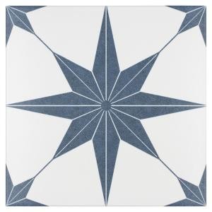 Stella Azul Encaustic 9-3/4 in. x 9-3/4 in. Porcelain Floor and Wall Tile (11.11 sq. ft. / case) | The Home Depot