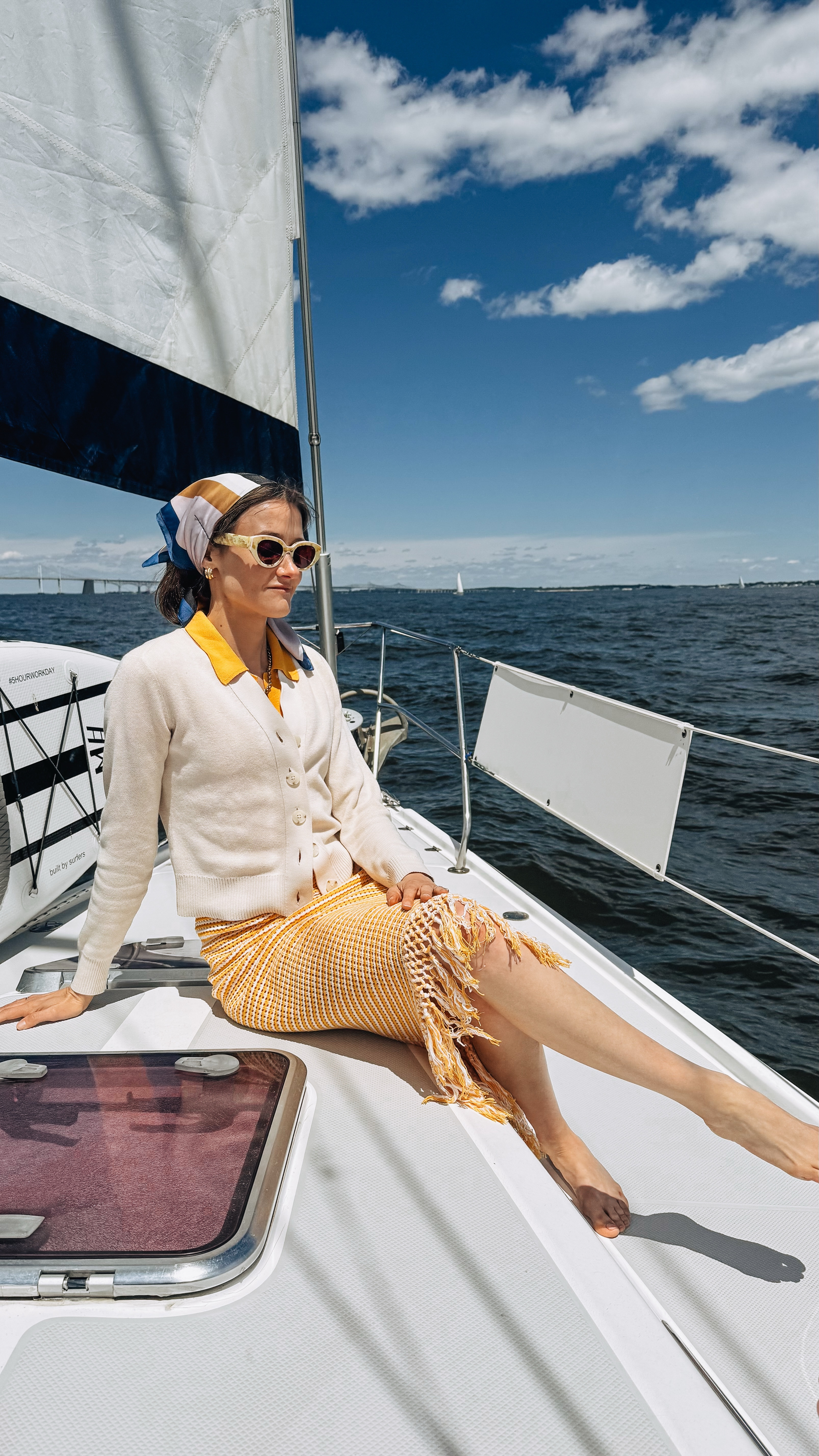 Bon voyage ⚓️ a sunny yellow knit dress for a sailing trip! Hair scarf is a must. 

#LTKSummerEdit #LTKSeasonal #LTKTravel