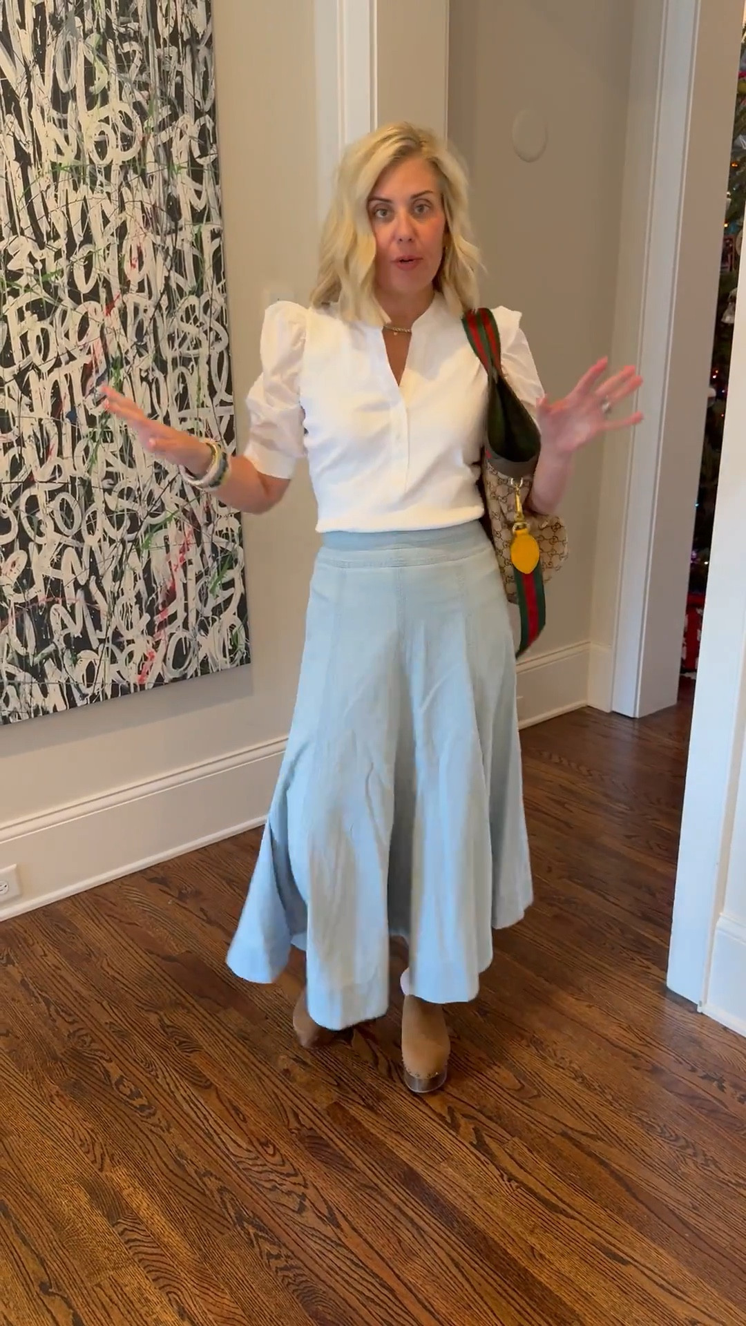 Easy Outfit Idea….simple tee & midi/maxi skirt! Add fun shoes, a handbag and a cropped jacket. Let’s go! 

Tee - size xs 
Skirt - xs 
Clogs - 8 

#LTKgrwm #LTKOver40 #LTKootd