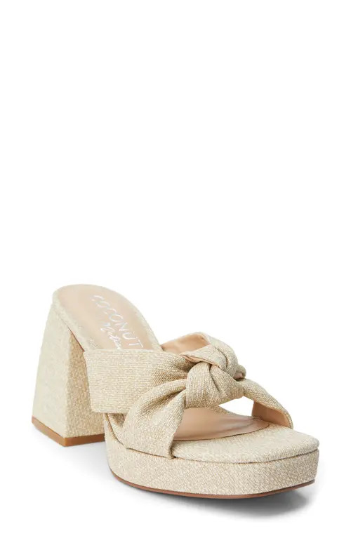Coconuts by Matisse Esme Knot Slide Sandal in Natural at Nordstrom, Size 9 | Nordstrom
