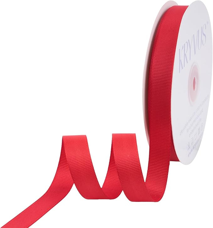 Red Grosgrain Ribbon, 5/8 inches x Continuous 50 Yards,Use for Bows DIY Hair Accessories,Gift Wra... | Amazon (US)