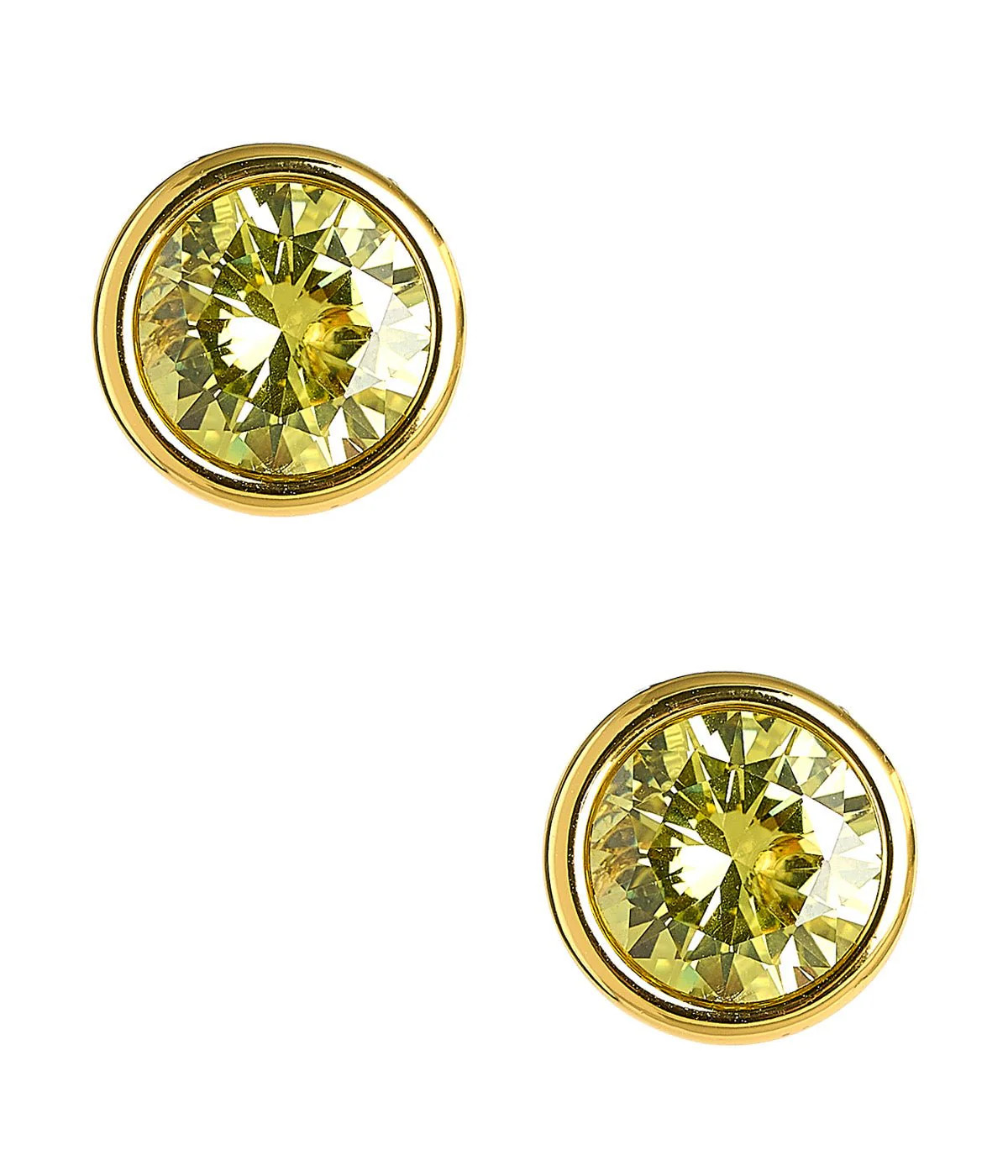 Large Bezel Stud- Gem Stone Colors- 18k Gold Plated | Lisi Lerch Inc