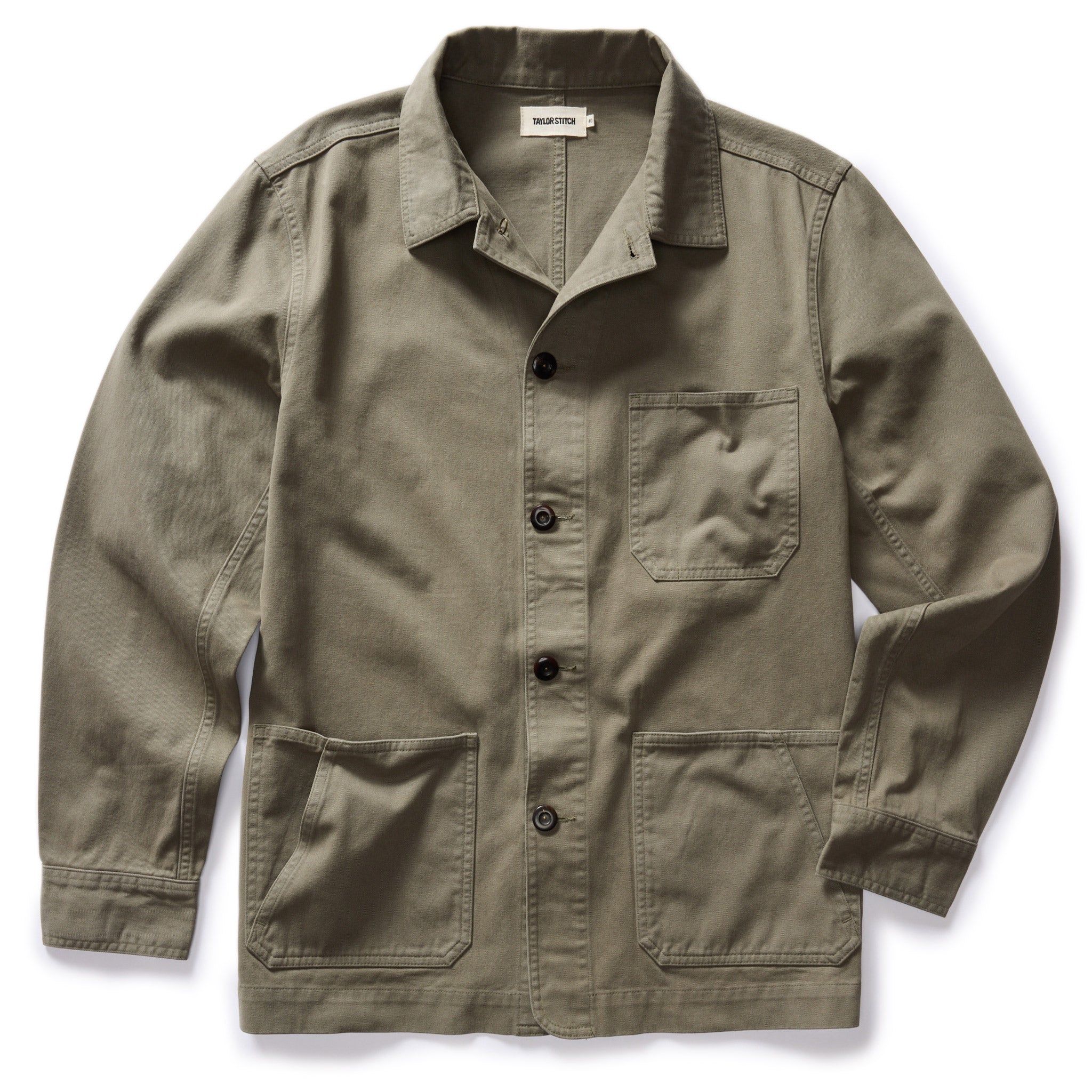 The Ojai Jacket in Organic Smoked Olive Foundation Twill | Taylor Stitch