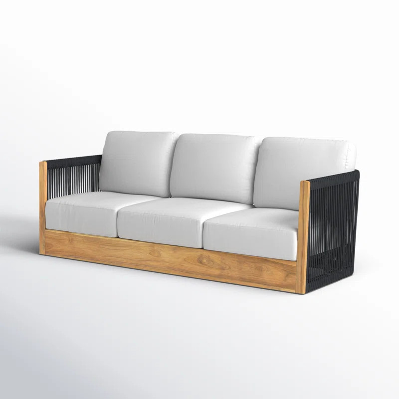 Aniston 81.5'' Teak Outdoor Sofa with Sunbrella Cushions | Wayfair North America