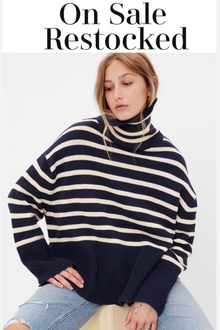 Gap Toteme inspired striped sweater back in stock and on sale great holiday gift idea 

#LTKsalealert #LTKGiftGuide #LTKunder100