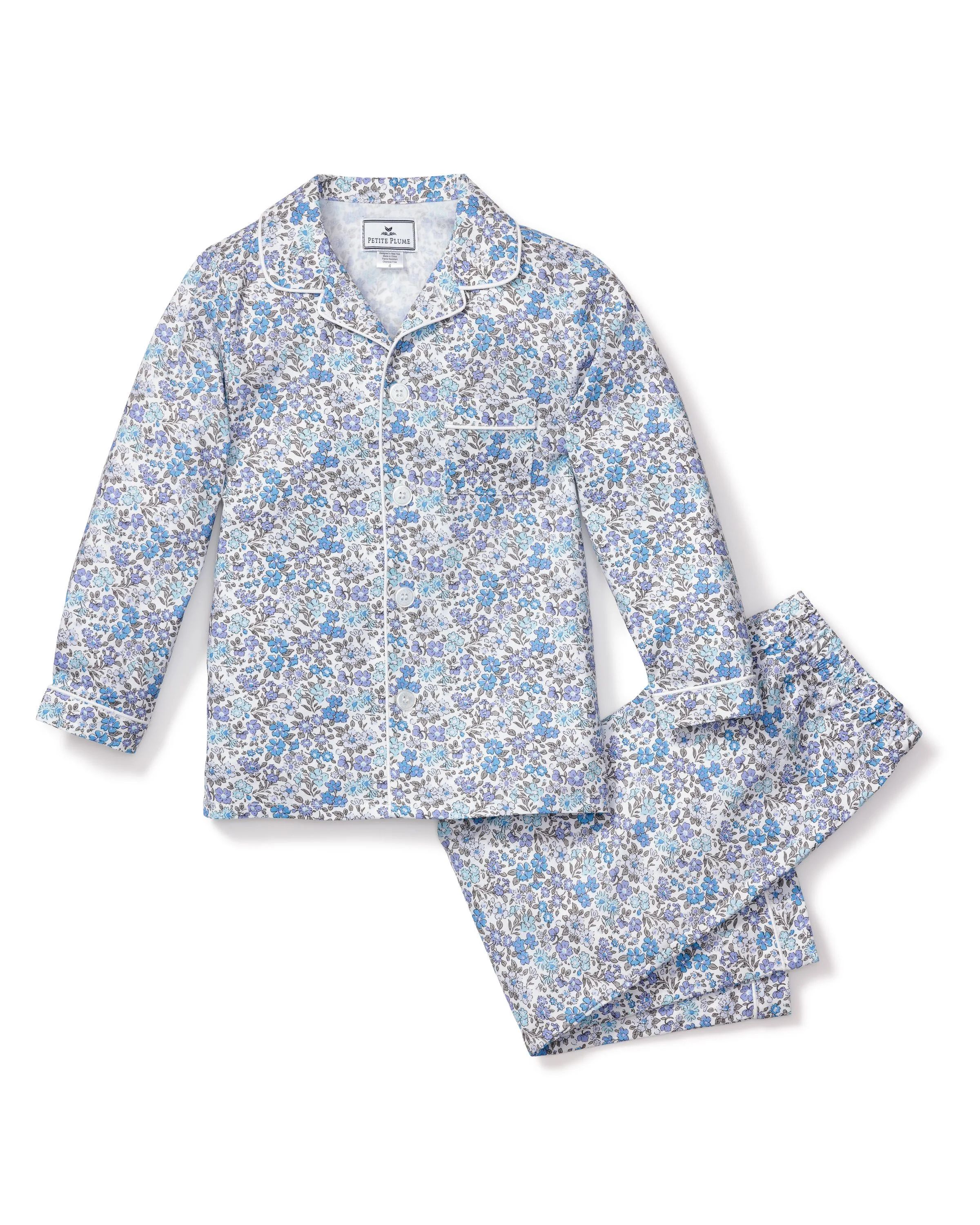 Petite Plume Fleur D'Azur Children's Pajama Set | JoJo Mommy