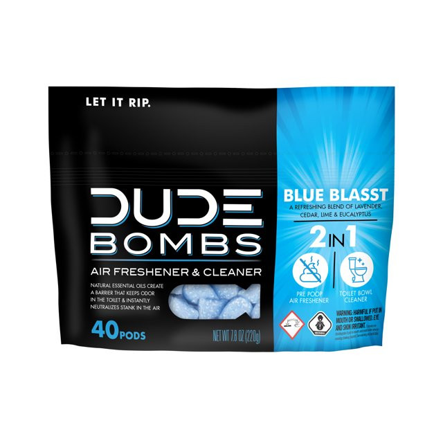 DUDE Bombs 2-in-1 Air Freshener and Toilet Cleaning Pods, Fresh Scent, 40 Count | Walmart (US)