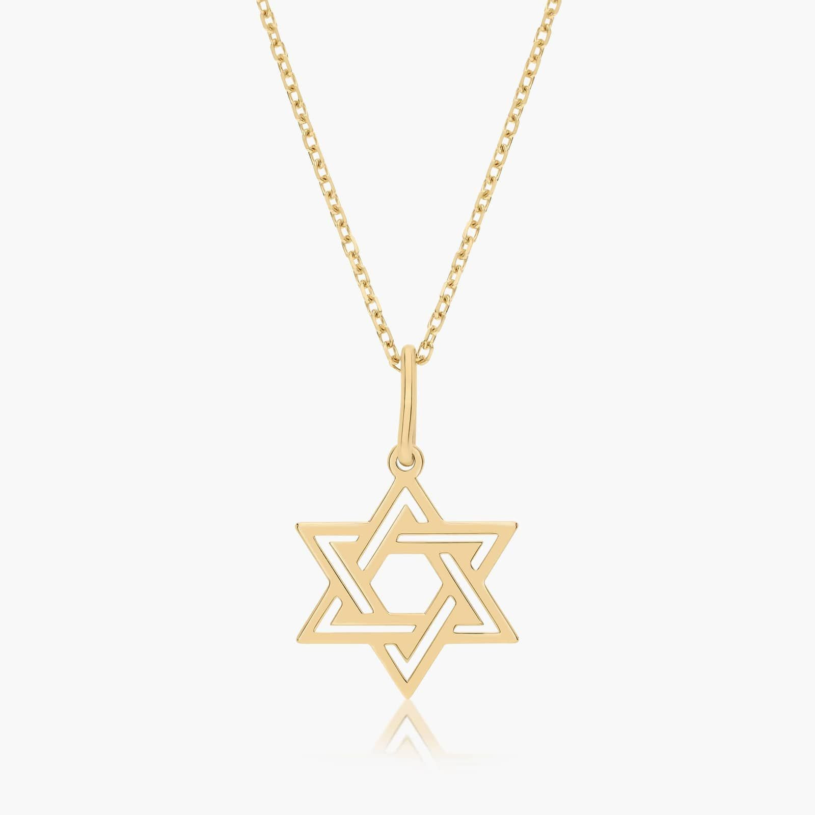 14K Yellow Gold Classic Star of David Pendant Necklace-95412y14 | JamesAllen