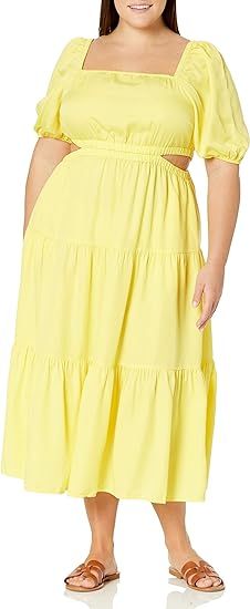 The Drop Women's Anaya Square-Neck Cut-Out Tiered Maxi Dress | Amazon (US)