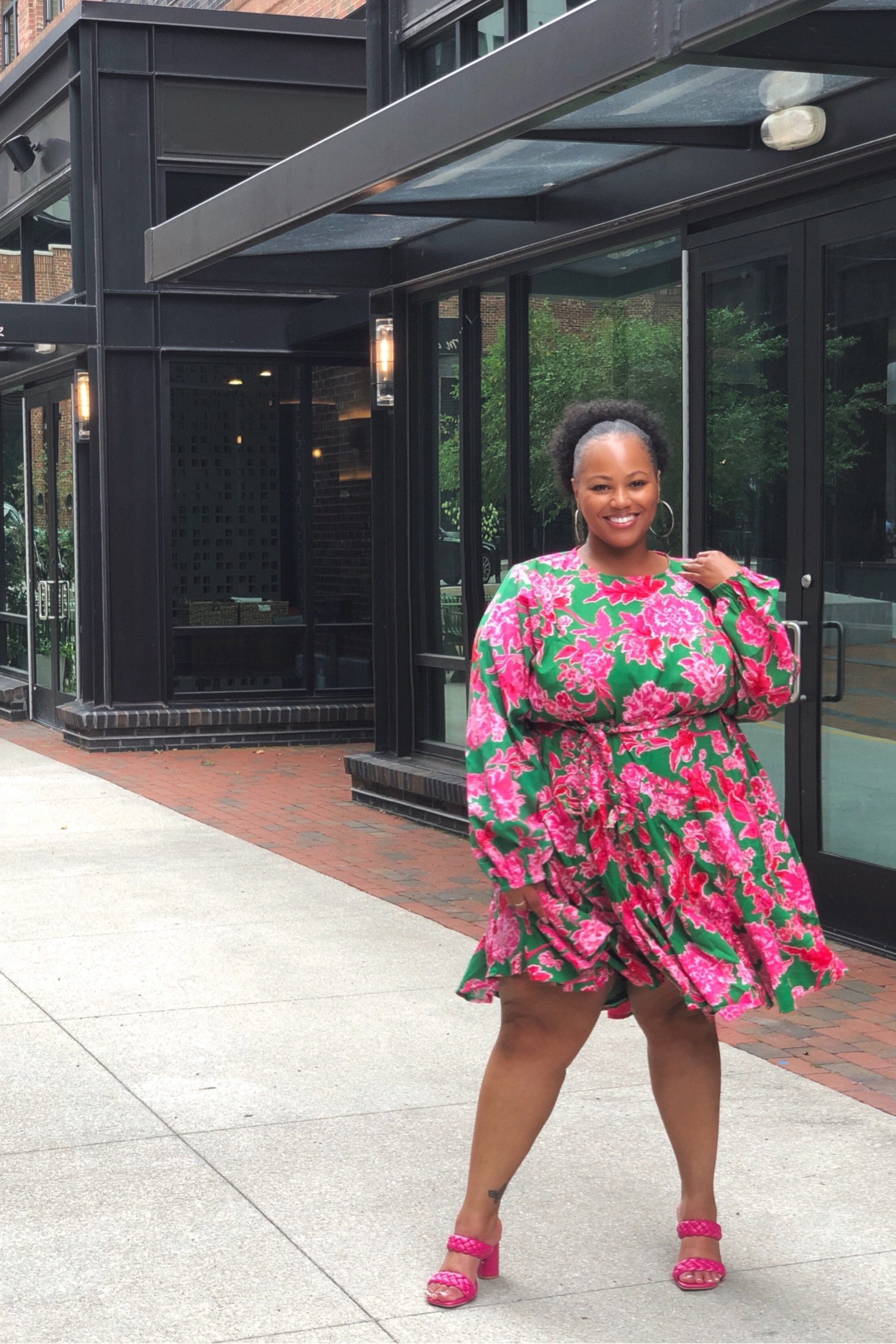 Pink and green will always be my favorite colors to wear 🌸 

This Boohoo dress is so fun and perfect for a summer brunch  

#LTKcurves