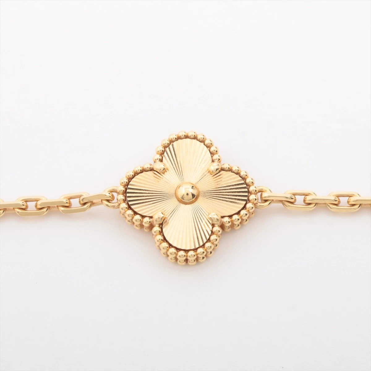 Van Cleef & Arpels Vintage Alhambra Guilloche 5P Bracelet 750(YG) 19.2g VCARP3JK | eBay US