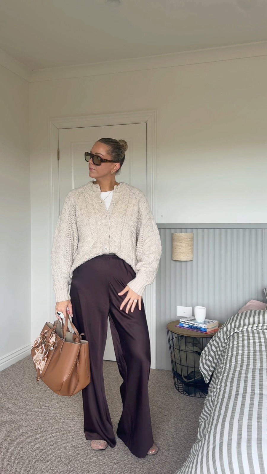If you don’t already own these pants, take this as your sign to get them! I’m in a 10 in the pants (they run big) and a medium in the knit - sunglasses are Vehla x

#LTKworkwear #LTKspring #LTKstyletip