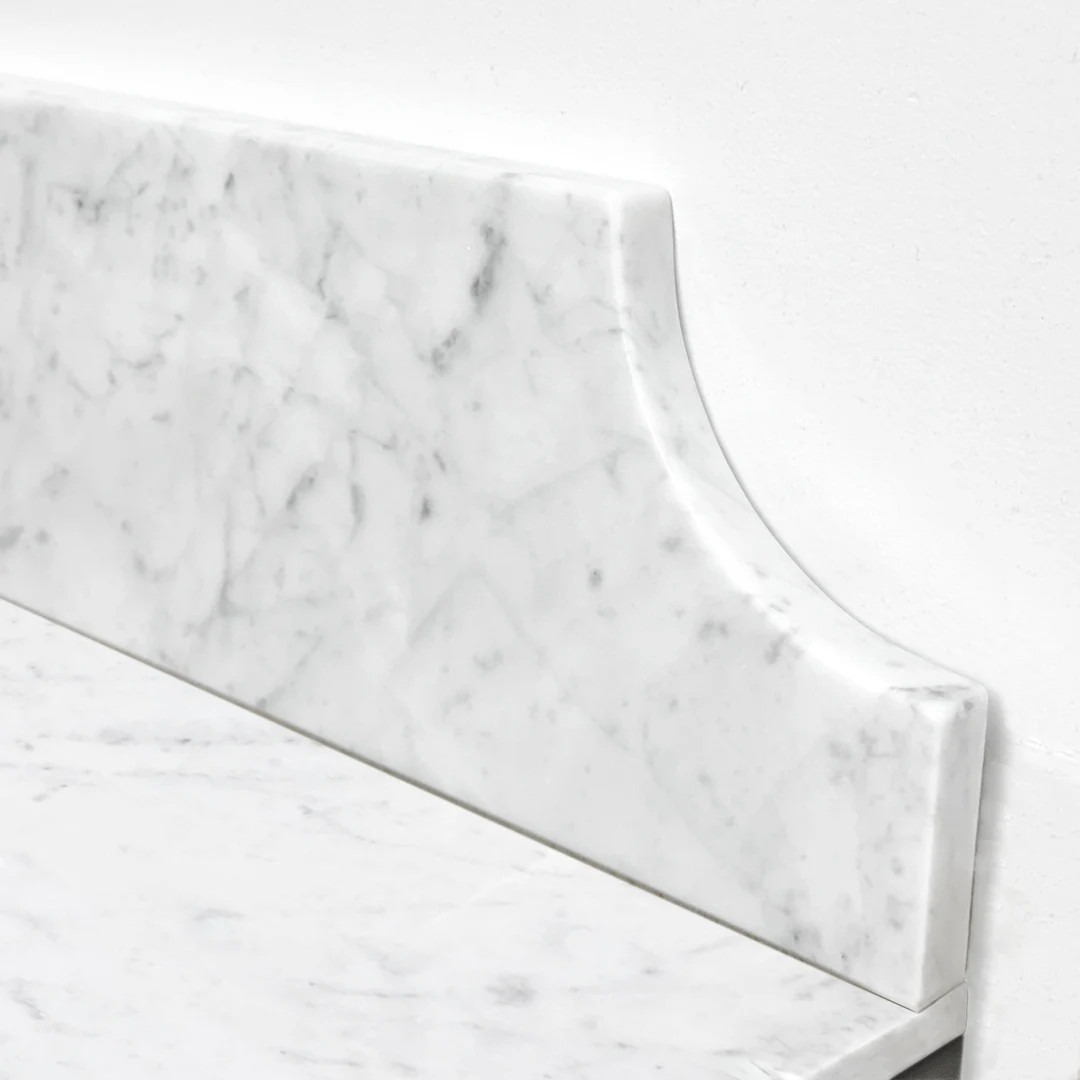Backsplash Bianco Carrara Polished Marble Special Cut Scallop Design Custom Sizes Available | Etsy (Global)