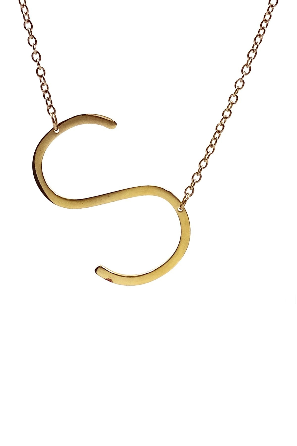 Savvy Cie14K Gold Plated XL Initial Necklace - Multiple Letters Available | Nordstrom Rack