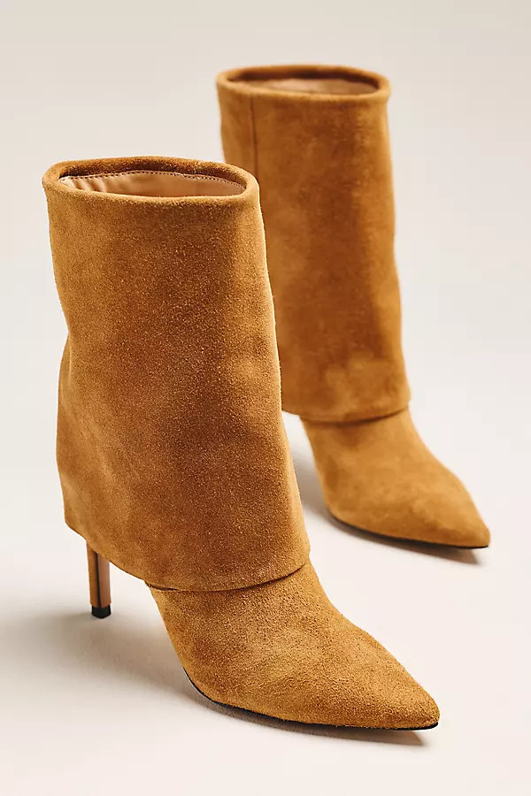Foldover Suede Ankle Boots | Anthropologie (US)