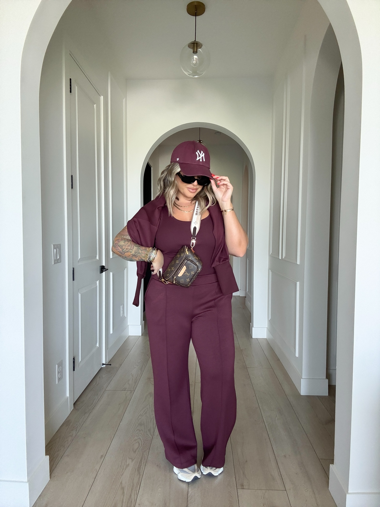 Busy mom outfit idea. Perfect for errands, school drop off or sports. 
Sneakers go up half size 
Pants L 
Tank L
Sweater L 
Scuba material on this set is so good ! Walmart always kills it with these sets ! 
Had to have this color for fall. 

Bag is the mini bum bag from LV had to buy strap seperate. Can’t link here sorry. 

#Walmart #Target #Amazon #Midsize 

#LTKFindsUnder50 #LTKFindsUnder100 #LTKStyleTip