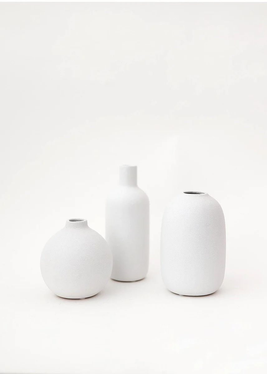 Afloral Set of 3 Matte Ceramic Bud Vases - 4.25-7 | Afloral (US)