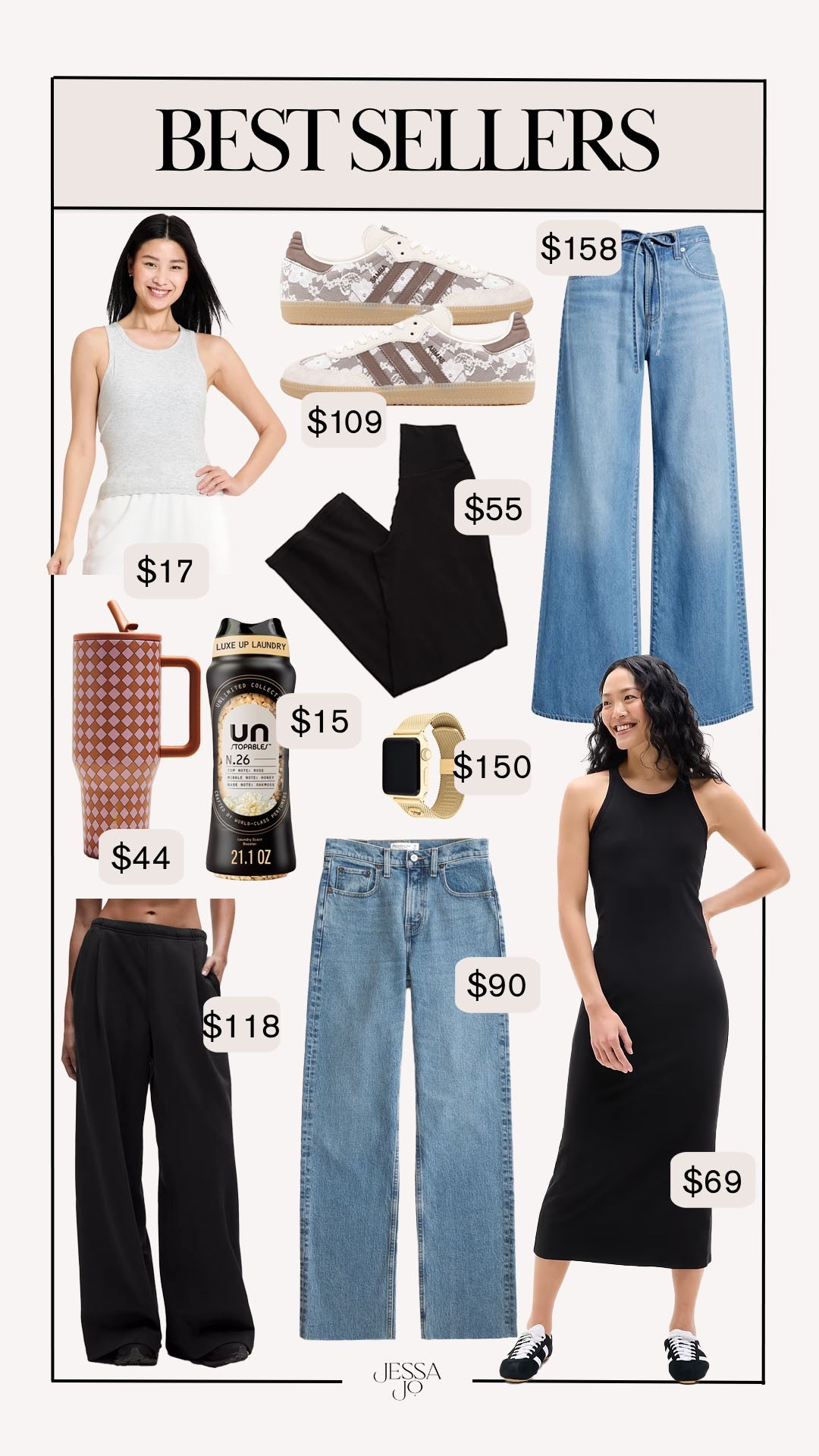 Weekly best sellers. This week’s best sellers. Madewell wide leg jeans. Target active tank. Gold Apple Watch band. Trending denim. Abercrombie jeans. Lululemon pants. Athleta black dress.

#LTKootd #LTKSeasonal #LTKActive