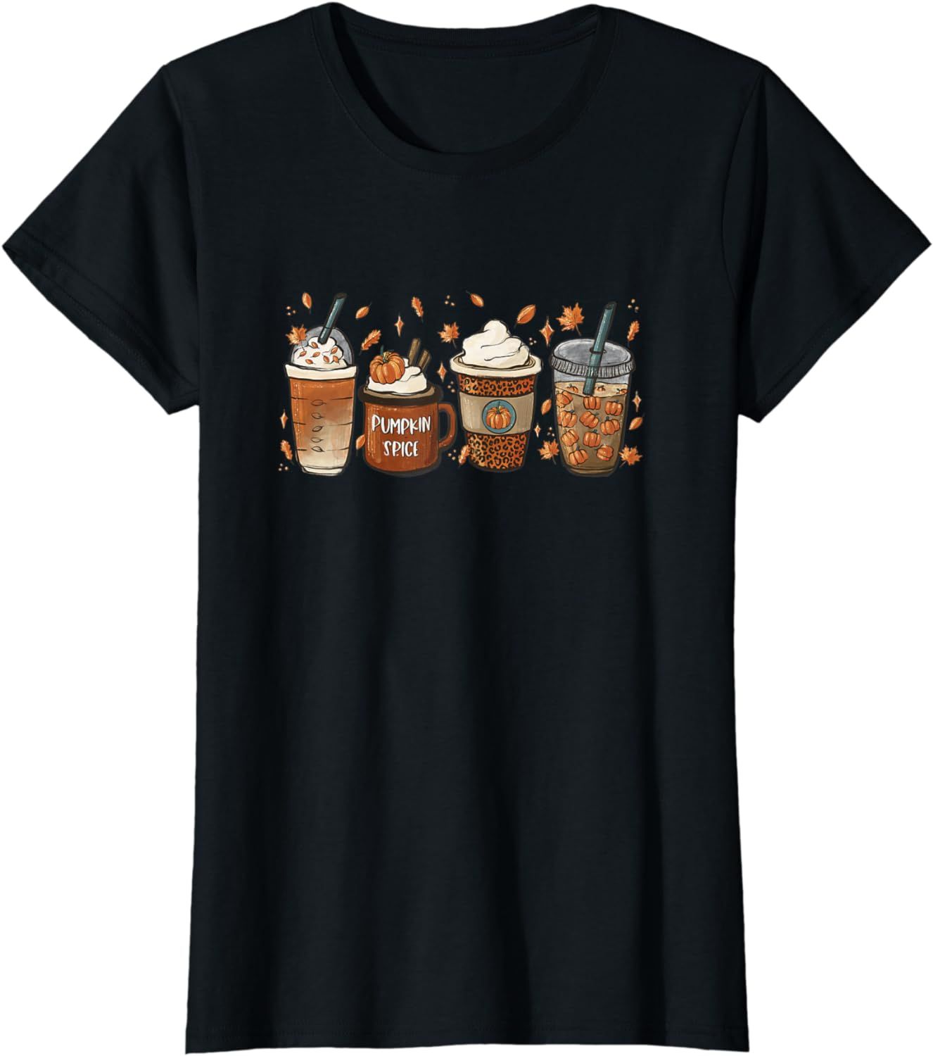 Amazon.com: Halloween Coffee Pumpkin Latte Spice Coffee Love Fall Season T-Shirt : Clothing, Shoe... | Amazon (US)