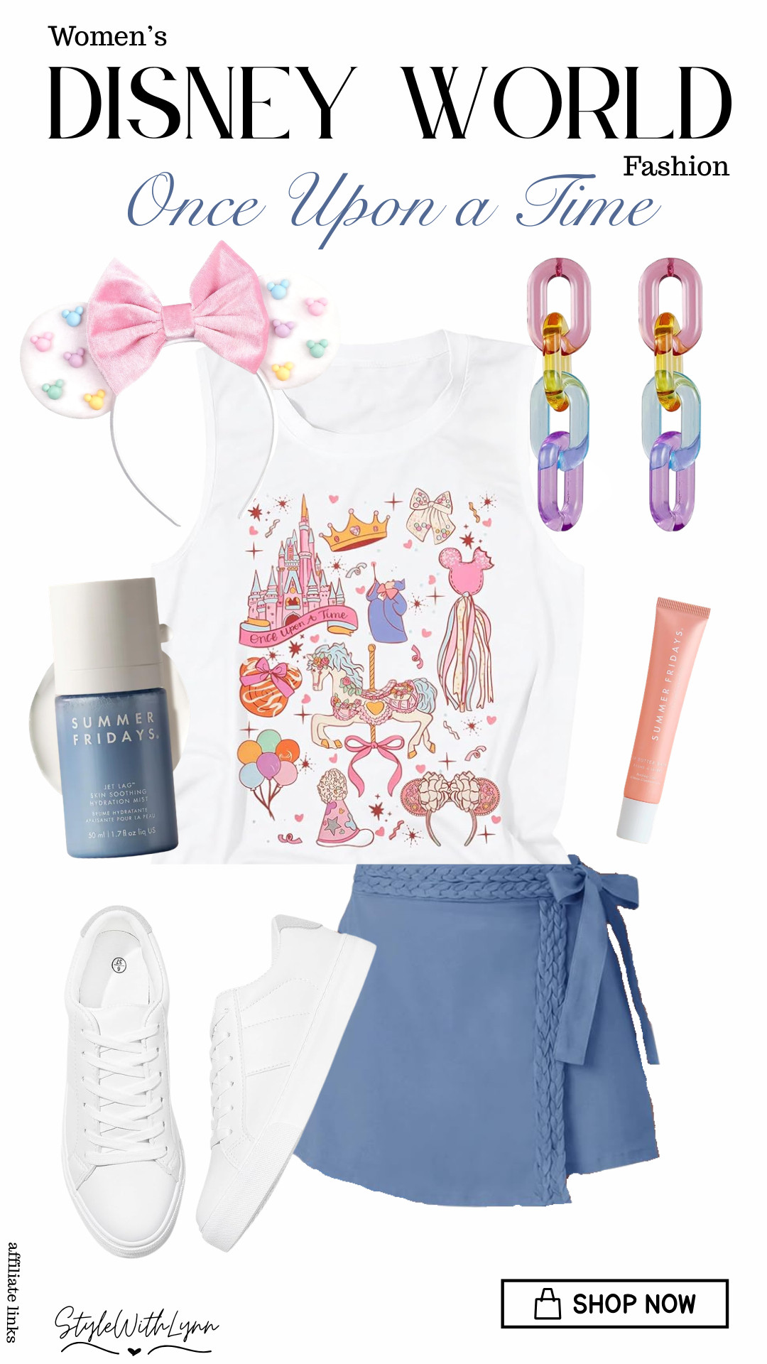 This dreamy princess inspired look is giving all the magical vibes for a day at the parks! From the castle graphic tank and pastel Minnie ears to the blue wrap skort and comfy white sneakers, this outfit is equal parts cute, comfortable, and park-approved. 💙🏰🎀



💫 Disney World Outfit Ideas
💫 Magic Kingdom Fashion
💫 Disney Princess Style
💫 Summer Disney Outfits
💫 Comfortable Disney Park Looks
💫 Disney Bound Inspiration


🛍️ Shop this entire look and more Disney fashion favorites in my LTK!

#DisneyWorldOutfit #DisneyFashion #MagicKingdomStyle #DisneyStyle #DisneyOutfitInspo #DisneyWorldStyle #DisneyParksFashion #DisneyPrincessStyle #DisneyBound #MinnieEars #DisneyOOTD #ParkStyle #DisneyInfluencer #LTKFashion #StyleWithLynn #DisneyWorldTips #DisneyVacationStyle

#LTKootd #LTKTravel
