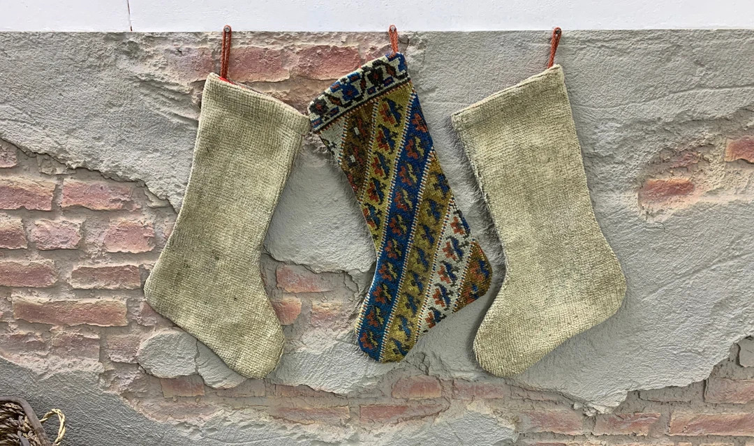 Kilim Christmas Stocking 3 Piece Boho Christmas Stocking - Etsy | Etsy (US)