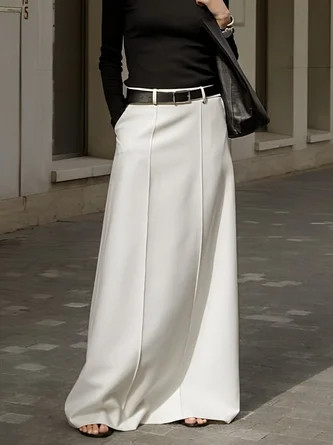 Plain Simple Regular Fit Long Skirt | Stylewe